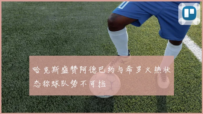 哈克斯盛赞阿德巴约与希罗火热状态称球队势不可挡